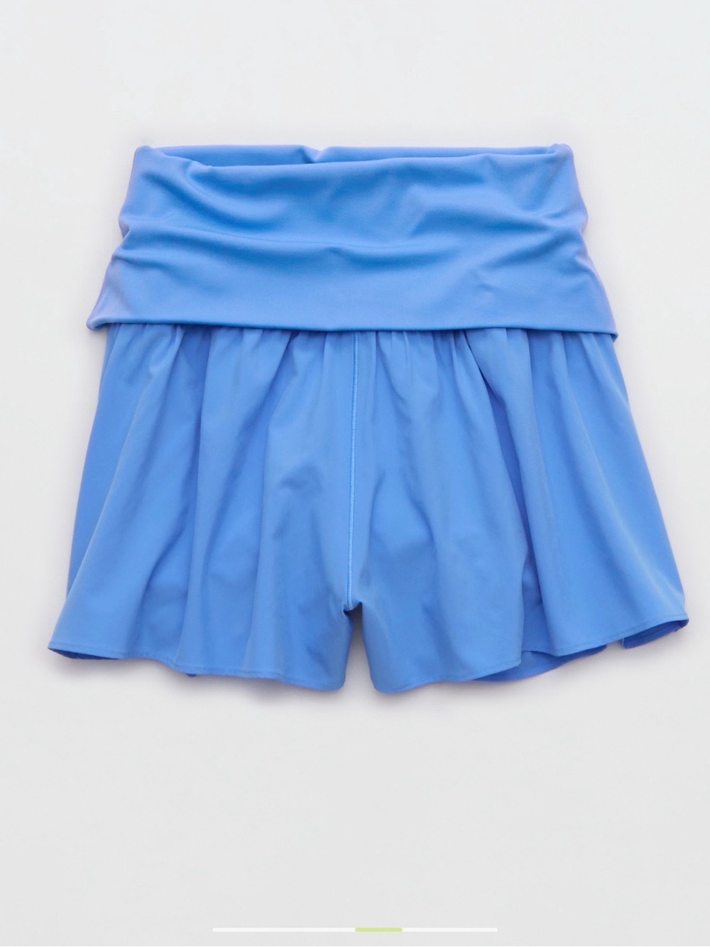 Aerie Tidal Blue Real Me Foldover Flowy Short